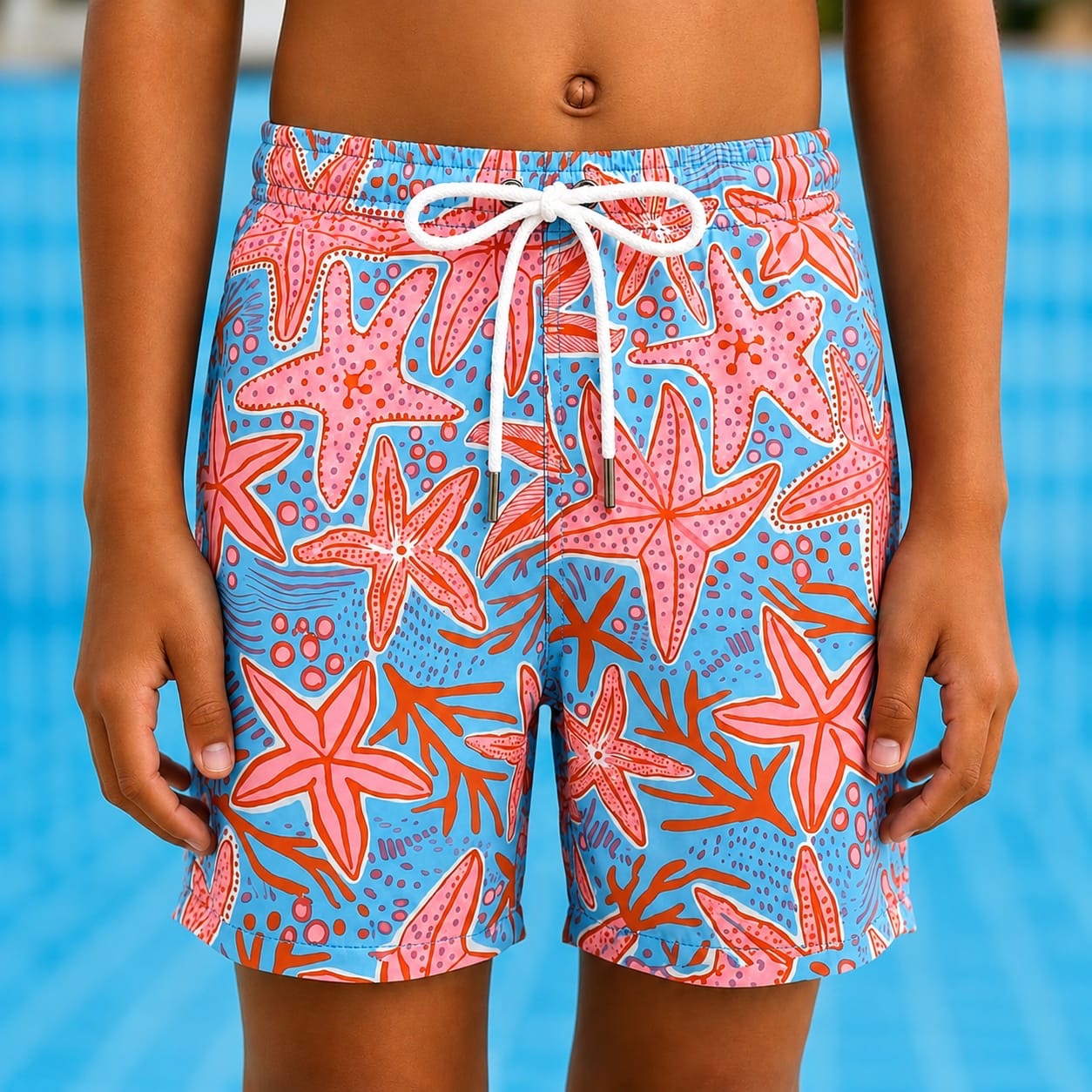 Matching Starfish boys swimsuit