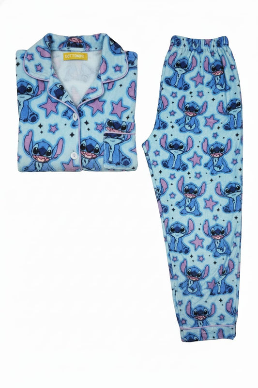 Stitch stars fleece pajamas
