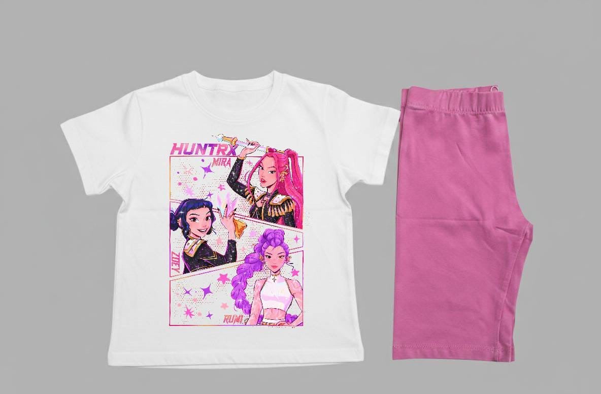 Huntrix team biker short set