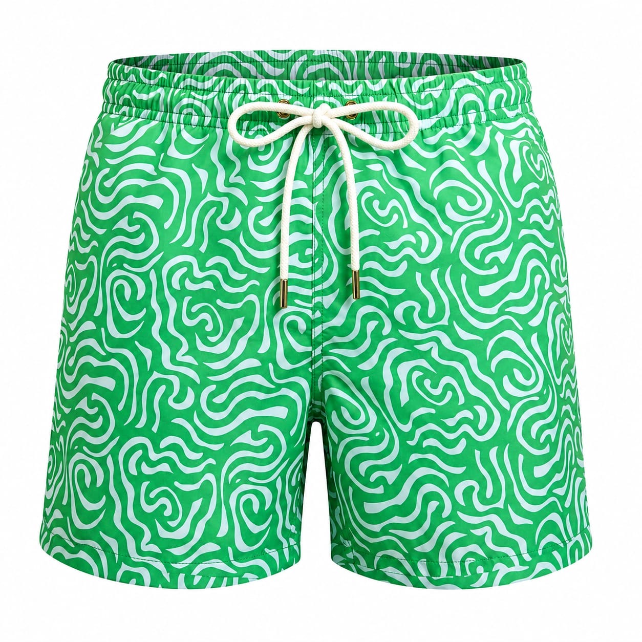 Green Abstract men swimsuit