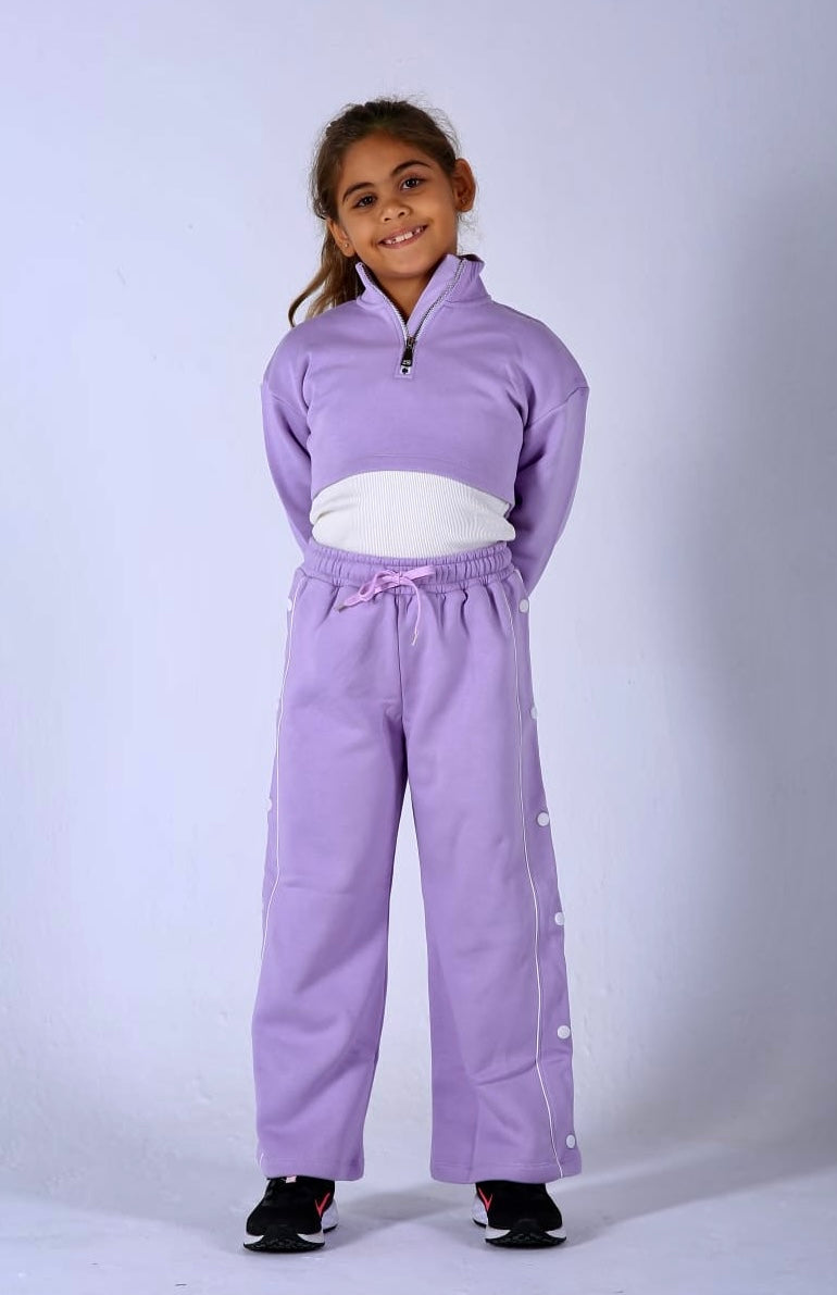 Lilac cropped co-ord