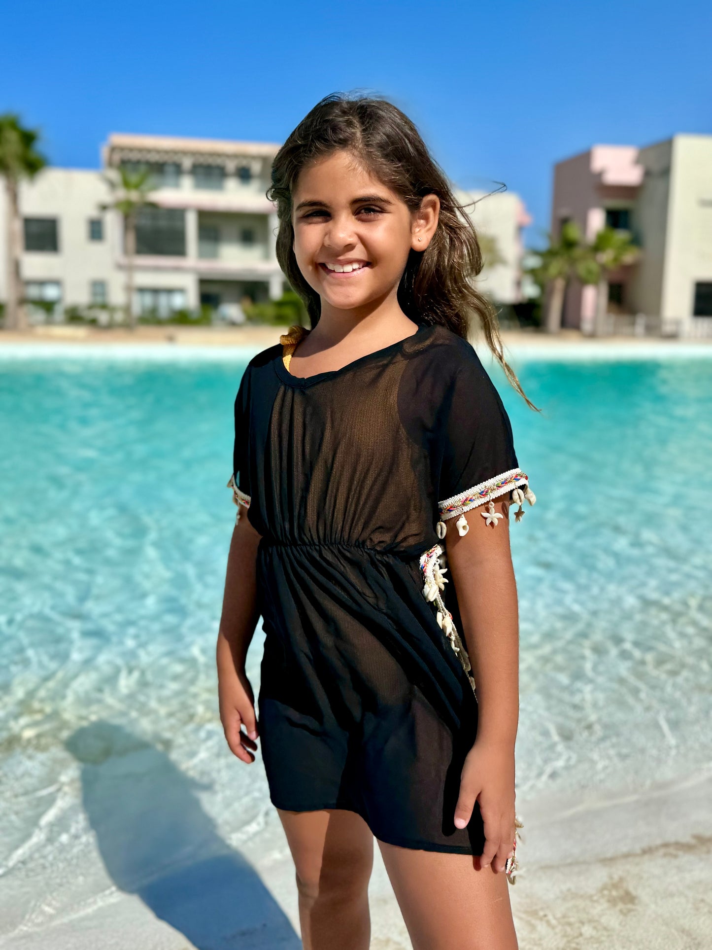 Black sea shell cover-up