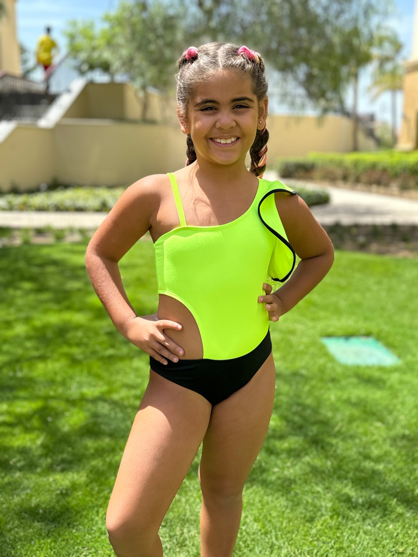 Neon Ruffle swimsuit
