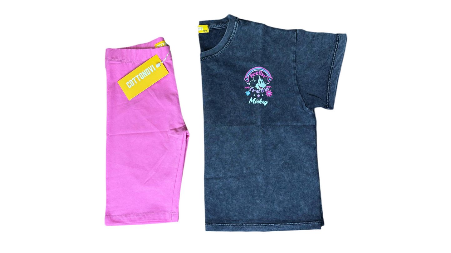 Mickey washed biker set