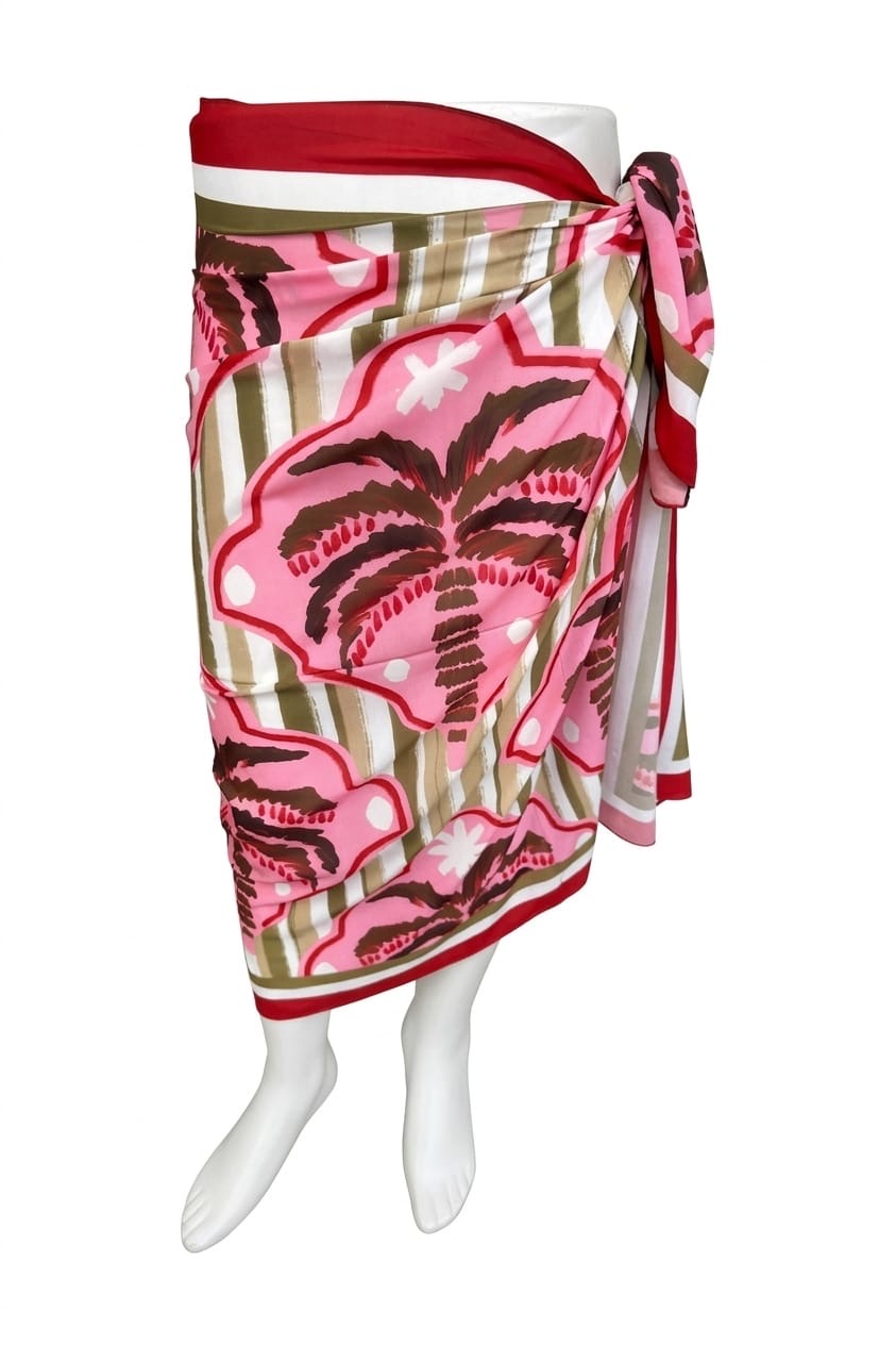Tropical palm women pareo