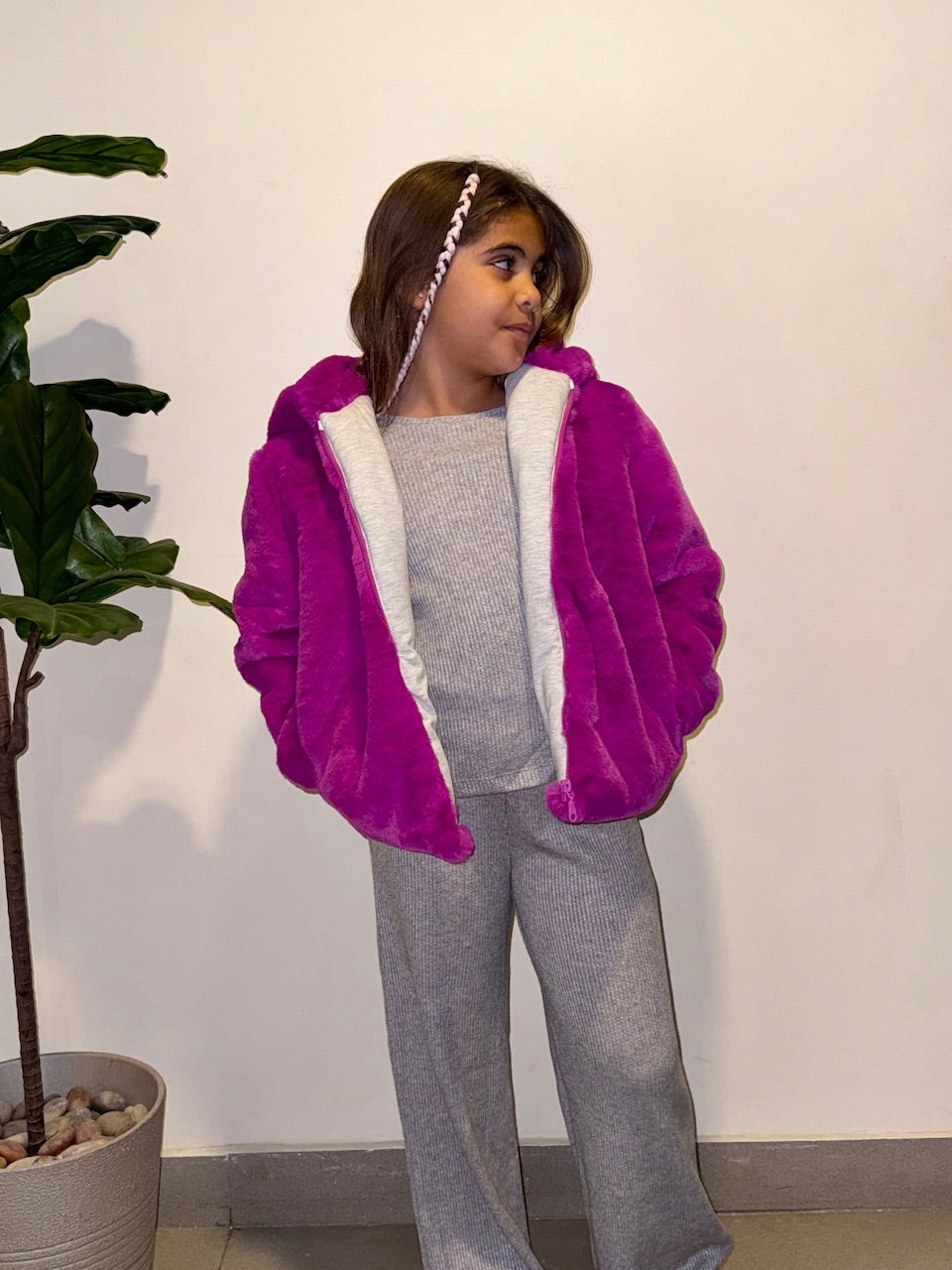Fuschia Fur Jacket