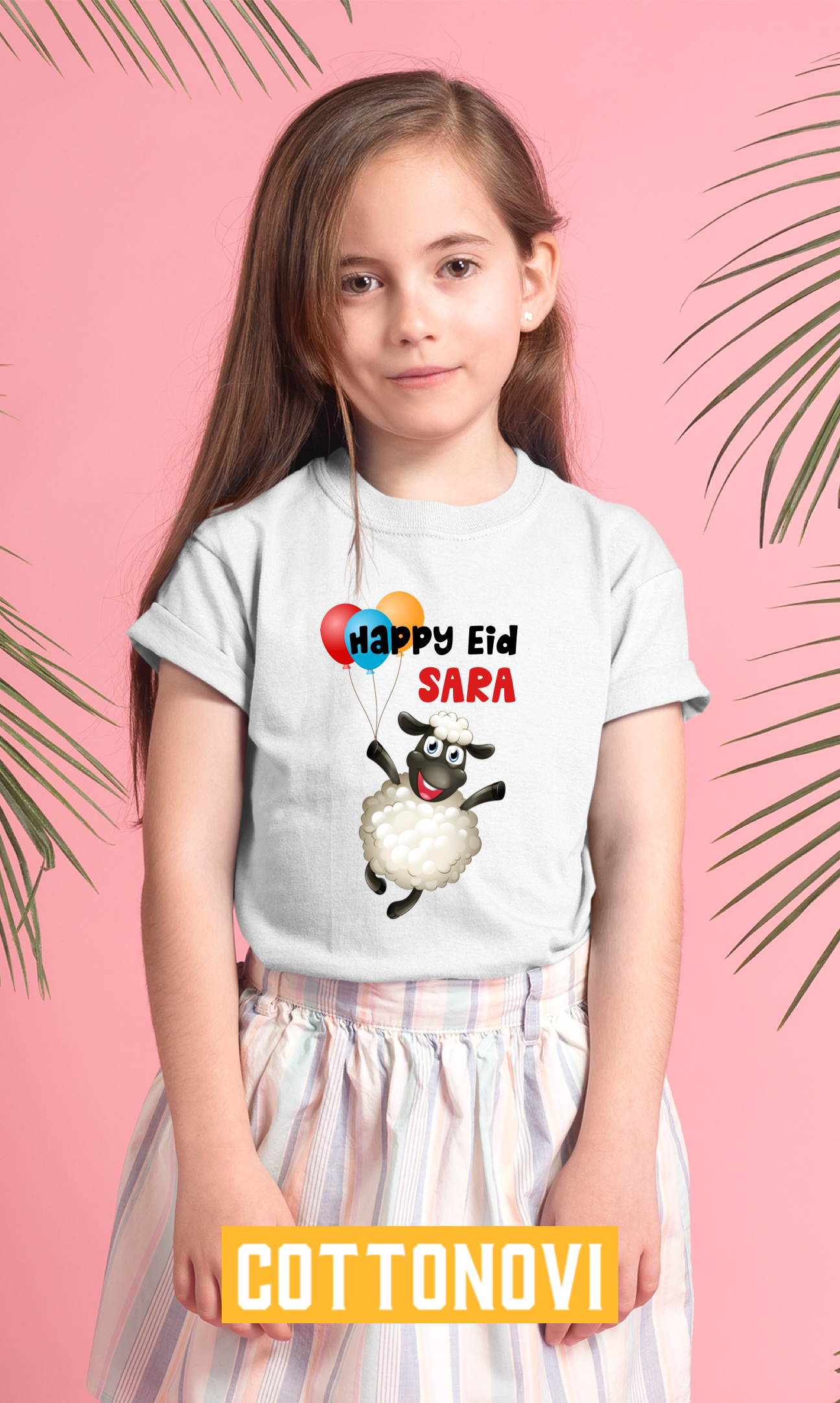 Girls Best Eid customized t-shirt 2025