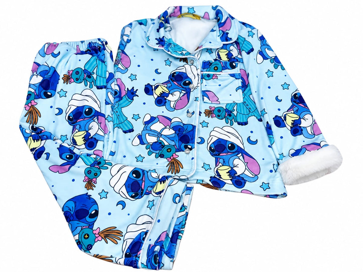 Stitch fur fleece pajamas