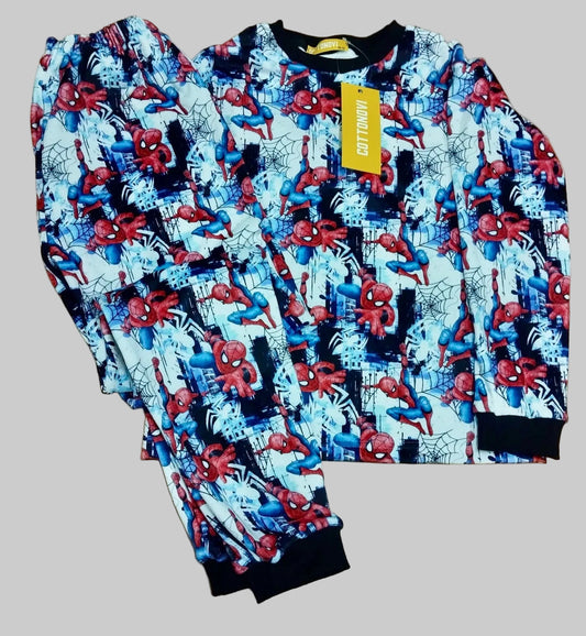 Spider-Man buildings fleece pajamas
