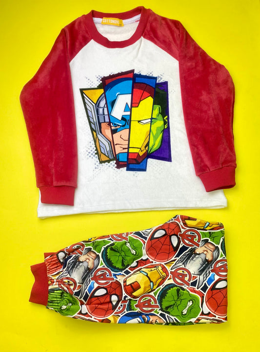 Marvel Raglan Fleece Pyjamas