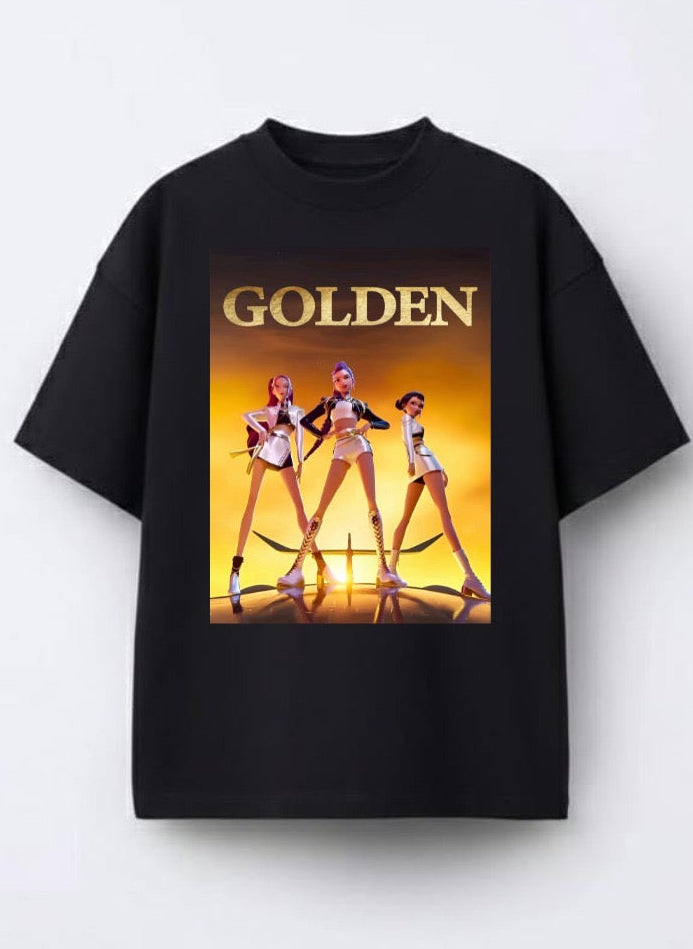 Golden black huntrix tshirt