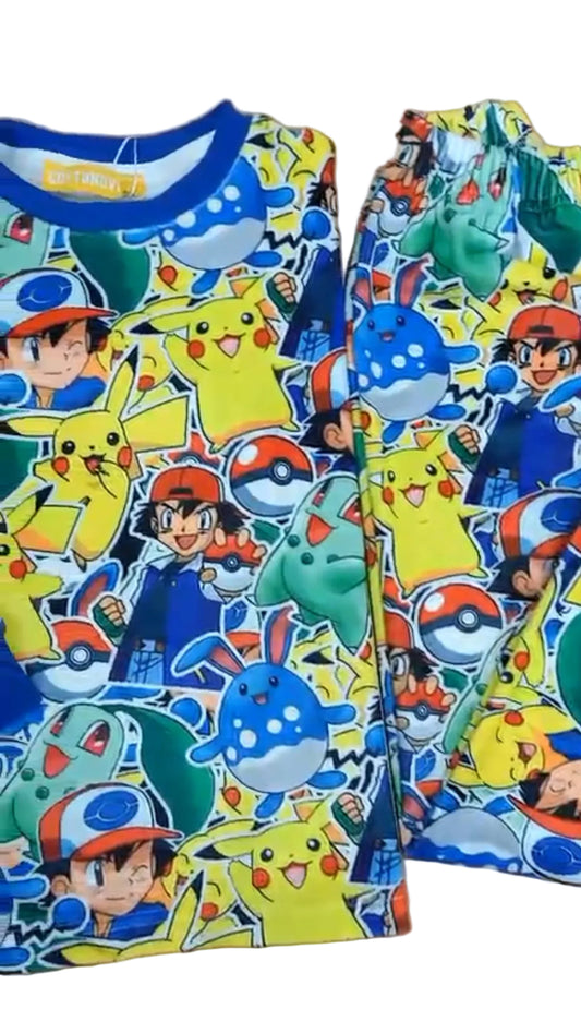 pokemon friends fleece pajamas