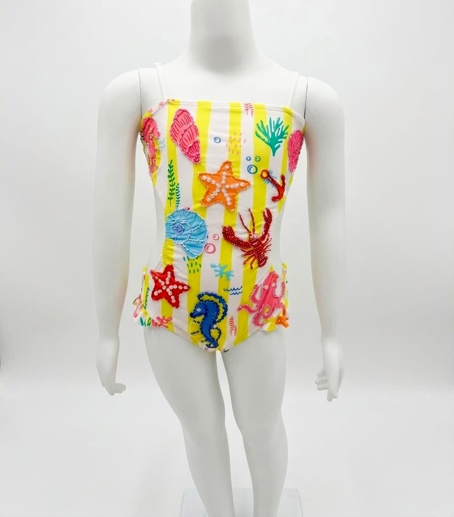 Sequined sea life swimsuit