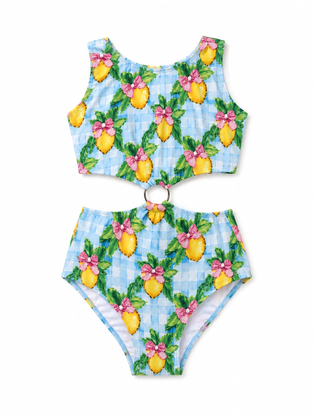Lemonade Handmade sequined girls swimsuit