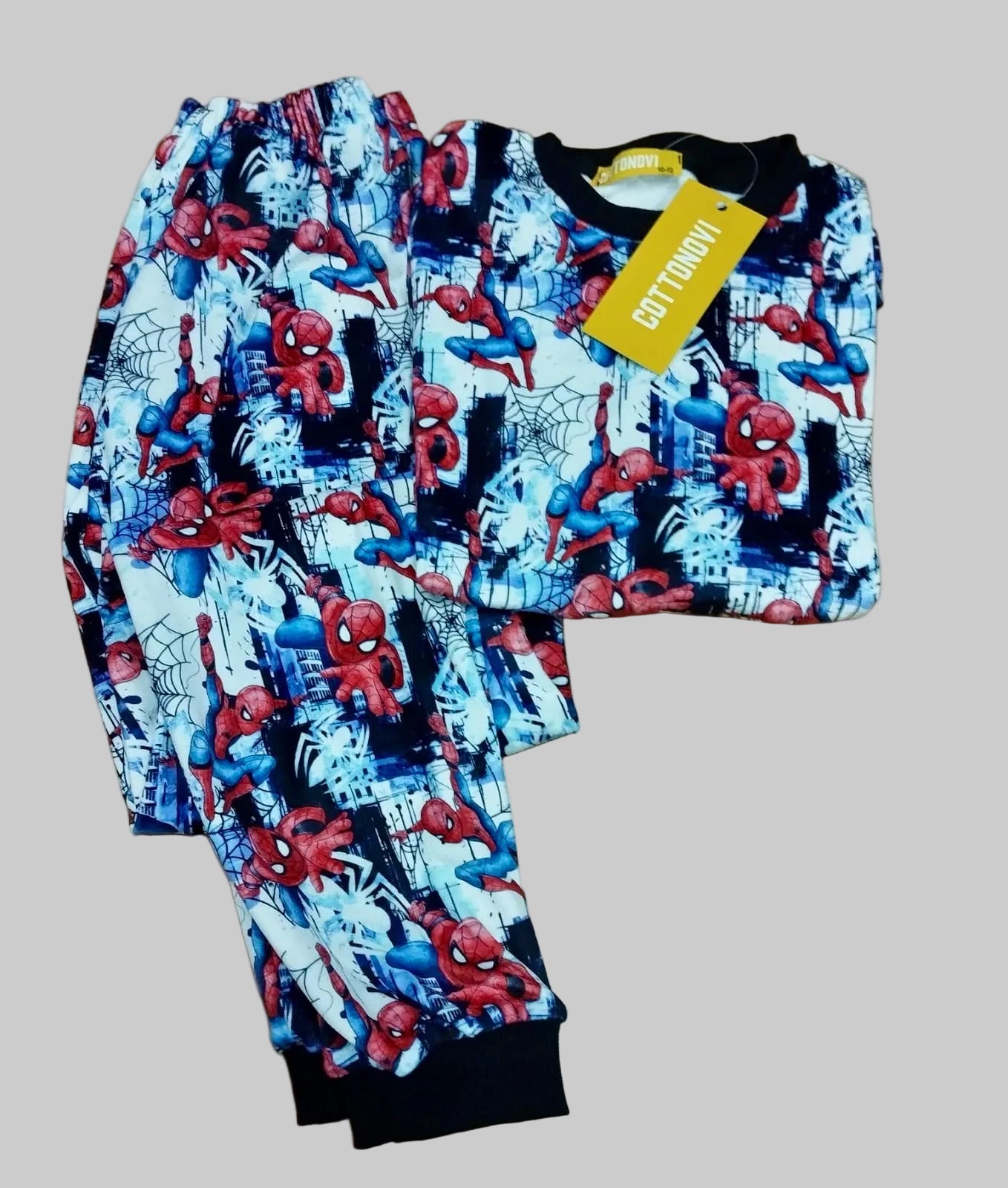 Spider-Man buildings fleece pajamas