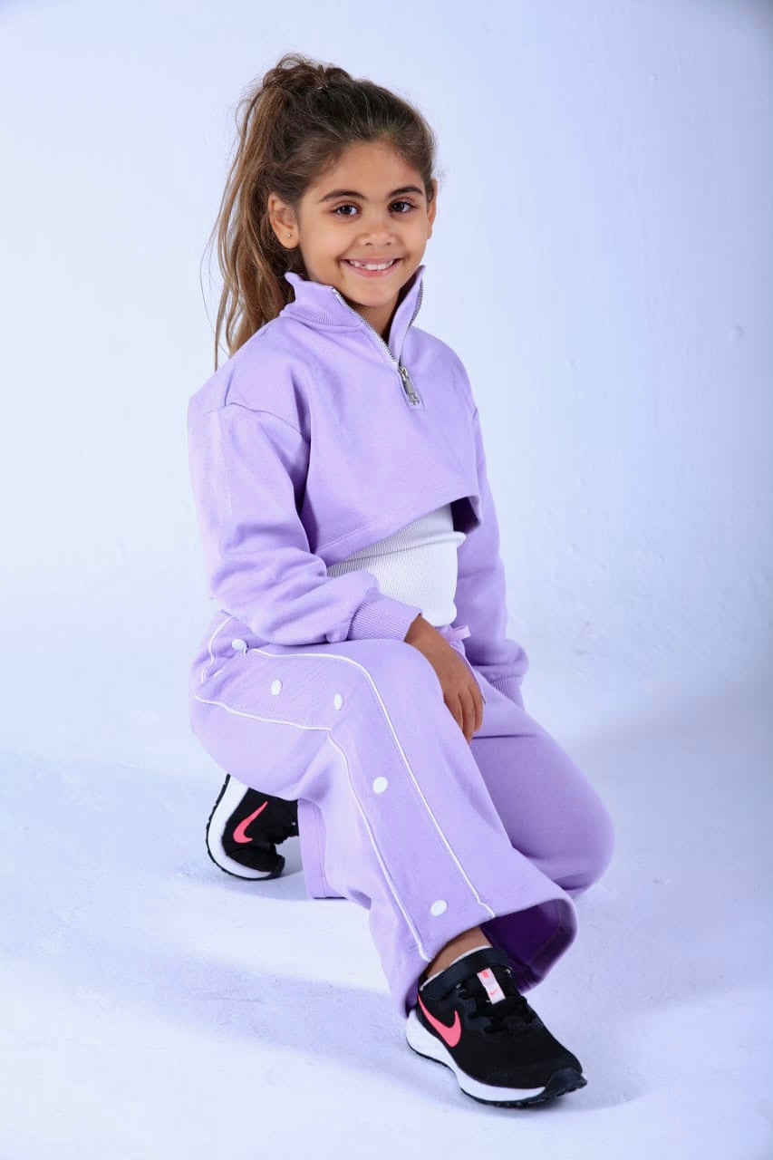 Lilac cropped co-ord