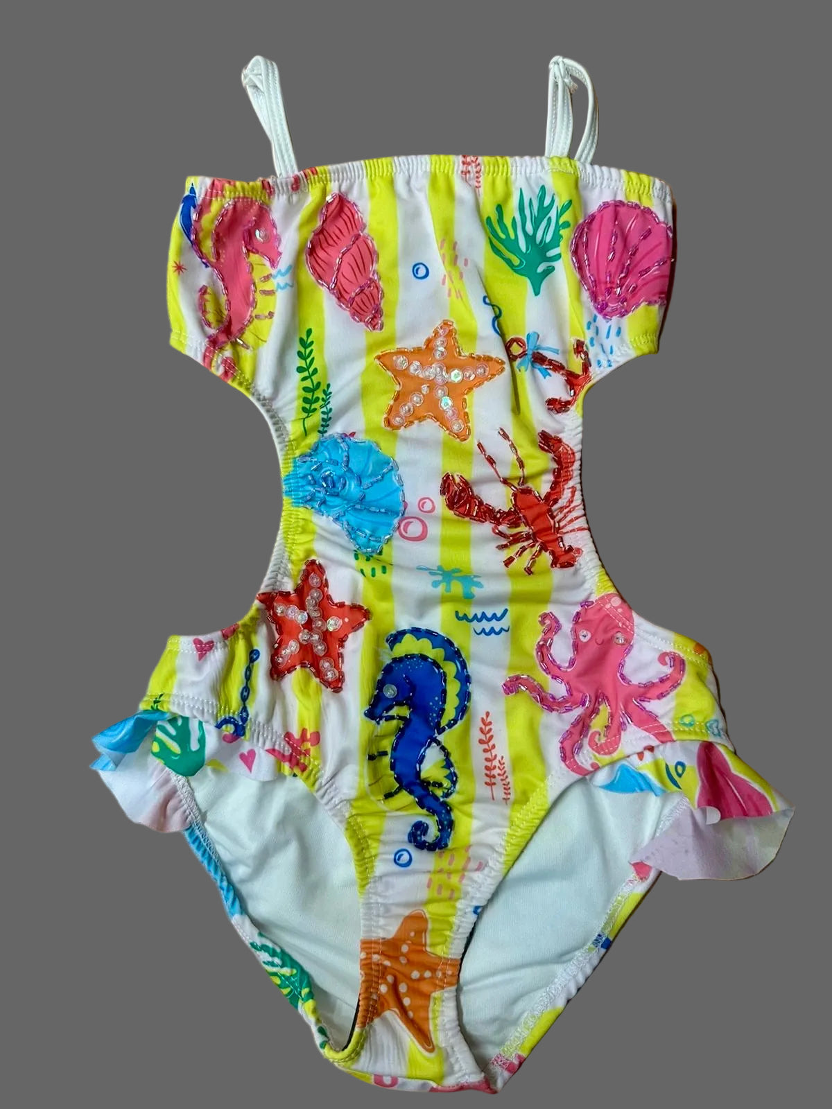 Sequined sea life swimsuit