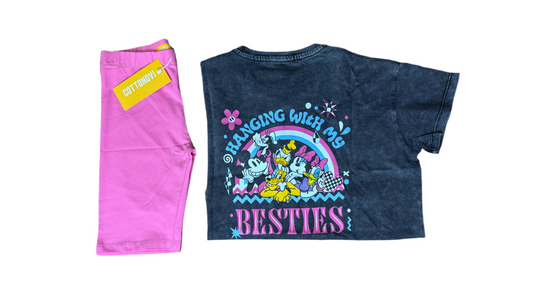 Mickey washed biker set