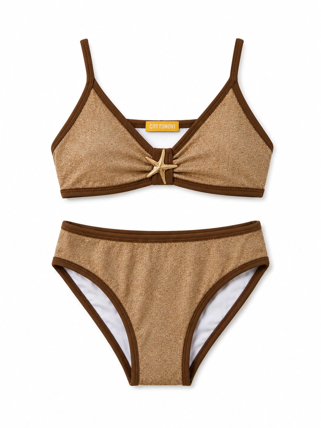 Gold Sparkle girls swimsuit