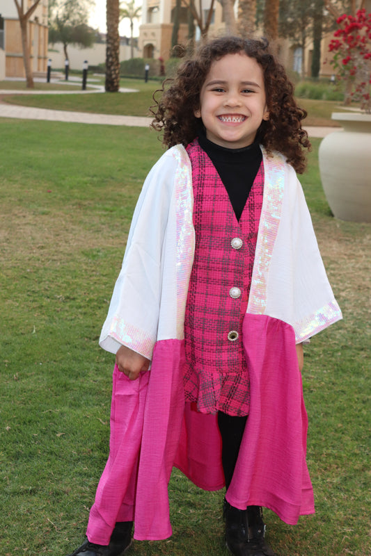 Fuschia sequined Kaftan
