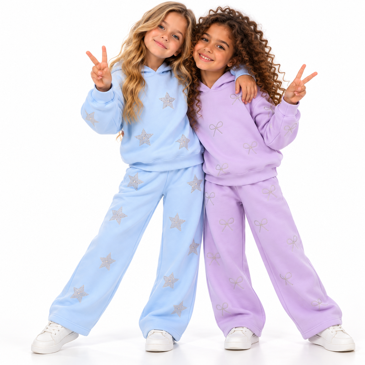 Embellished bows Cotton Set