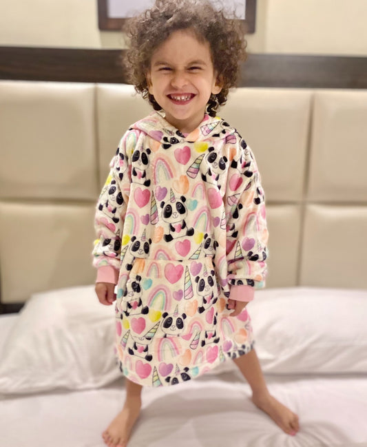 Panda Kids Fleece Snuddie