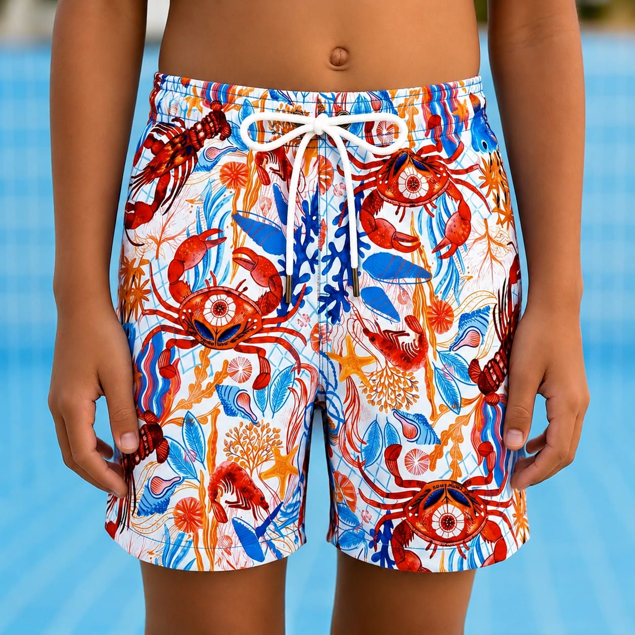 white crab boys swimsuit