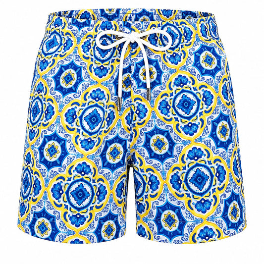 Italian tiles men swimsuit
