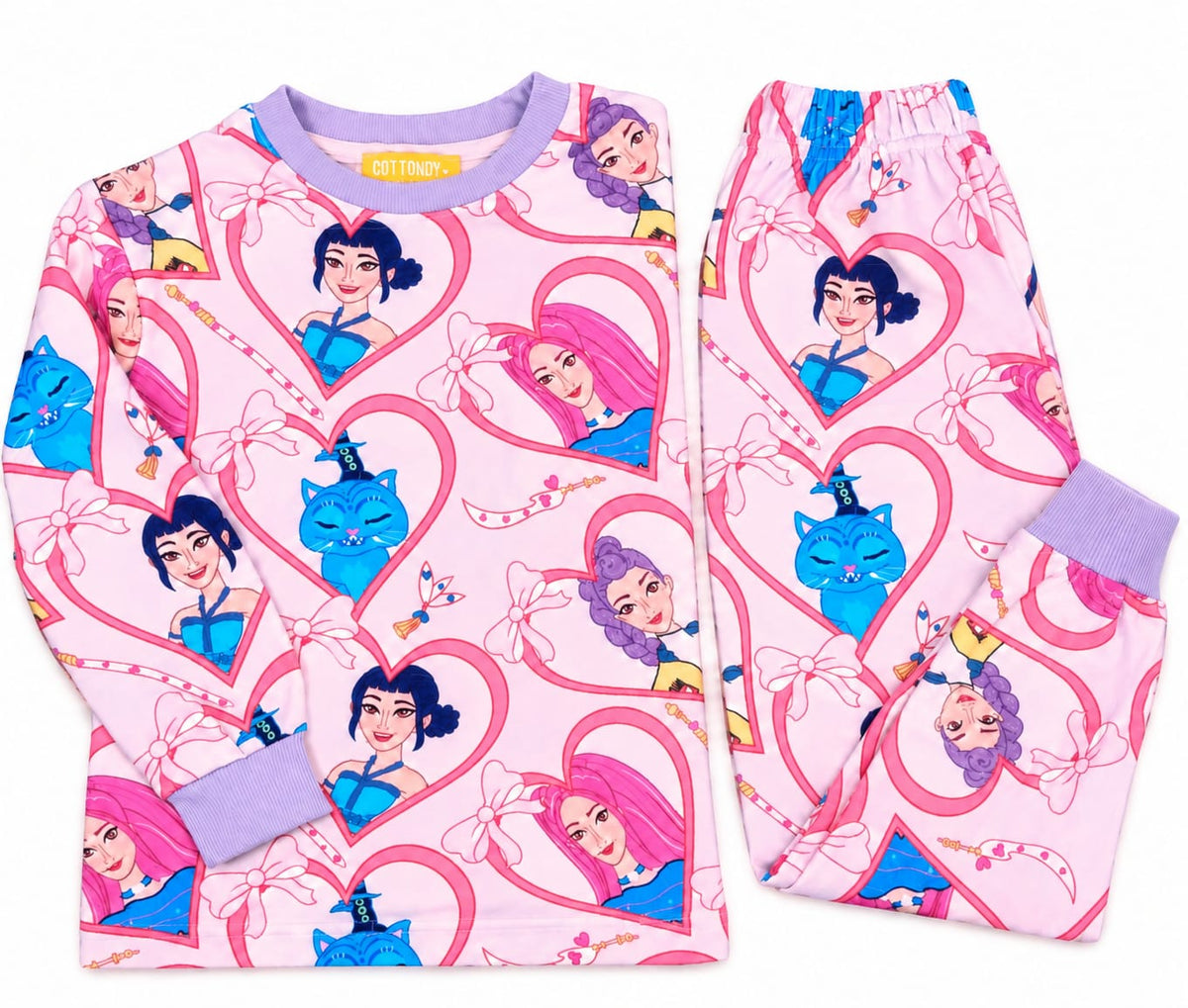 Pink Hunters Heart Fleece pajamas
