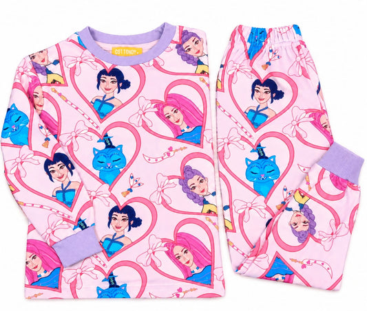 Pink Hunters Heart Fleece pajamas