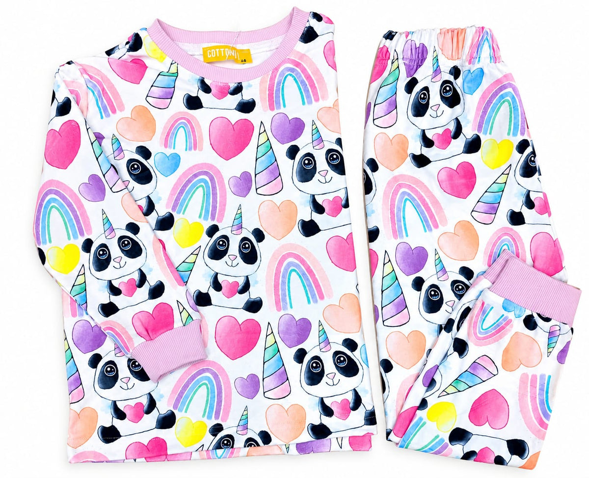 Panda unicorn Fleece pajamas