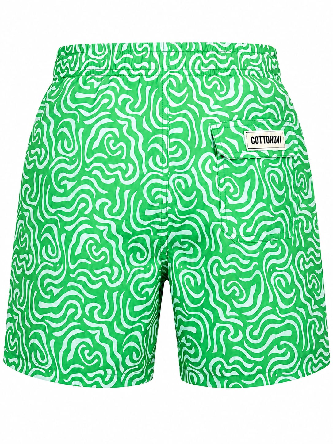 Green Abstract men swimsuit