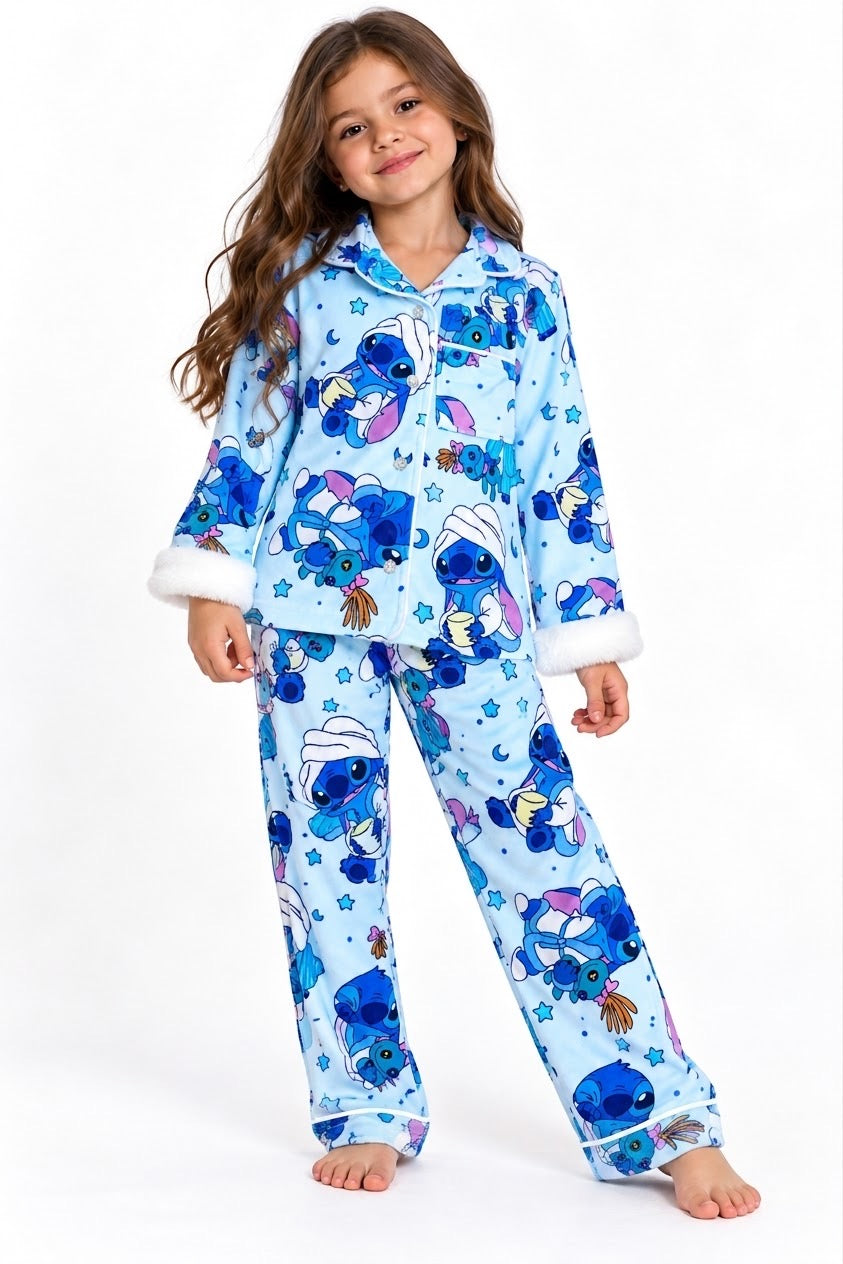 Stitch fur fleece pajamas