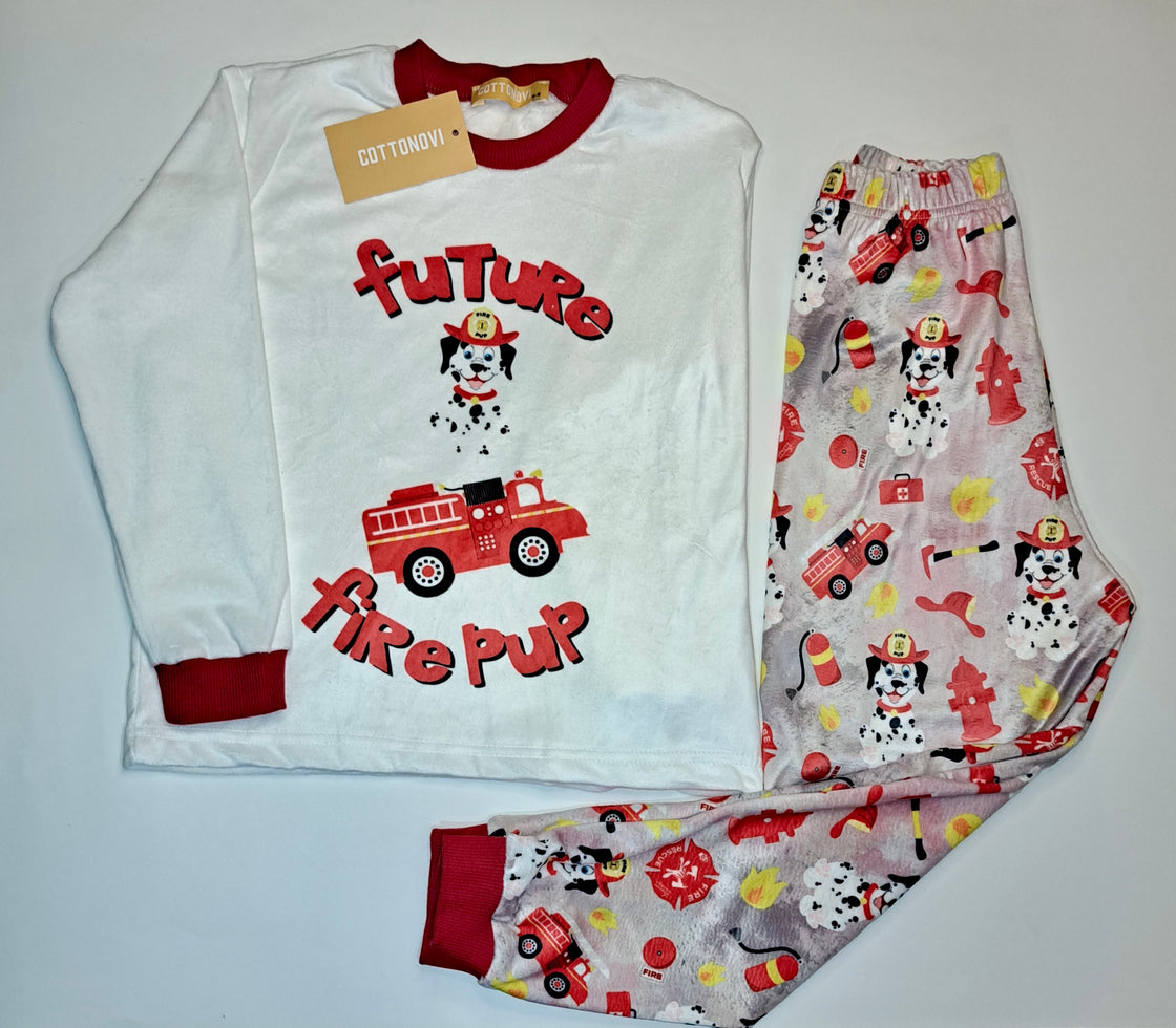 Fire Pup Fleece Pyjamas