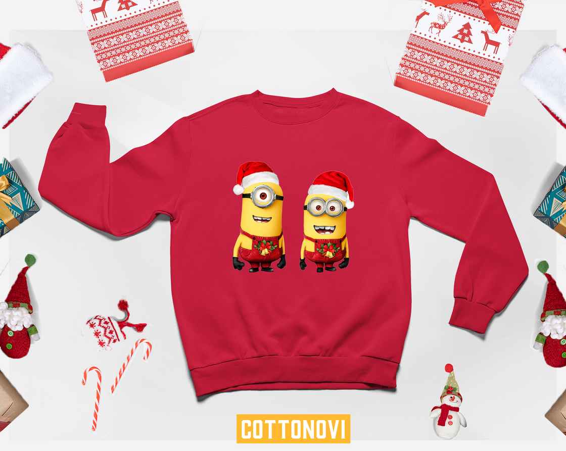 Minions Christmas Red Sweatshirt (CODE: VR017)