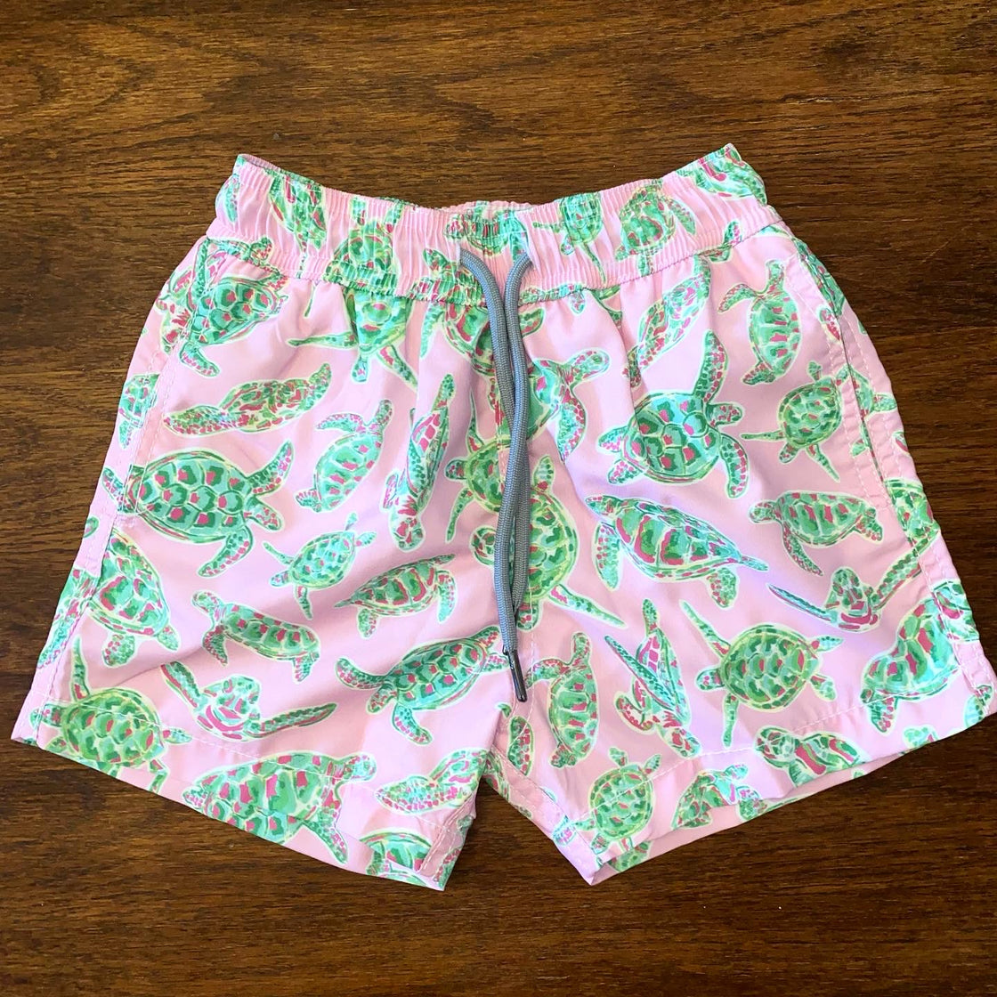 Pink Turtles Boys Swimsuit
