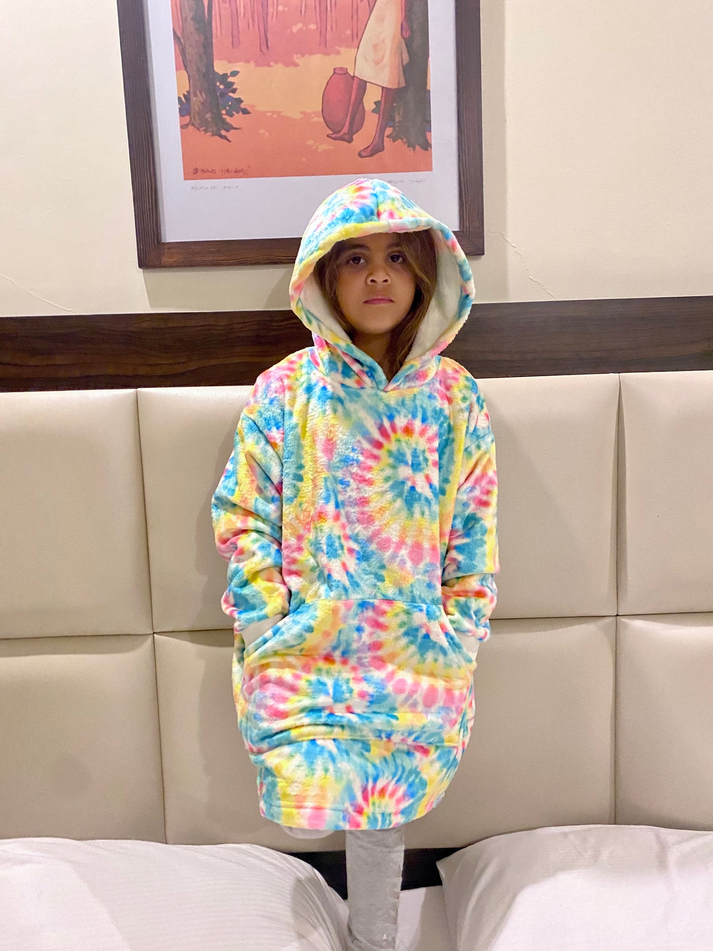 Swirl Tie dye Kids Fleece Snuddie