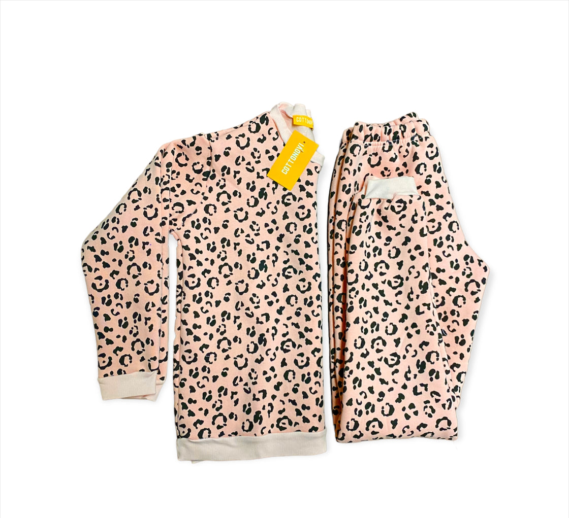 Leopard Pink Girls Pajama