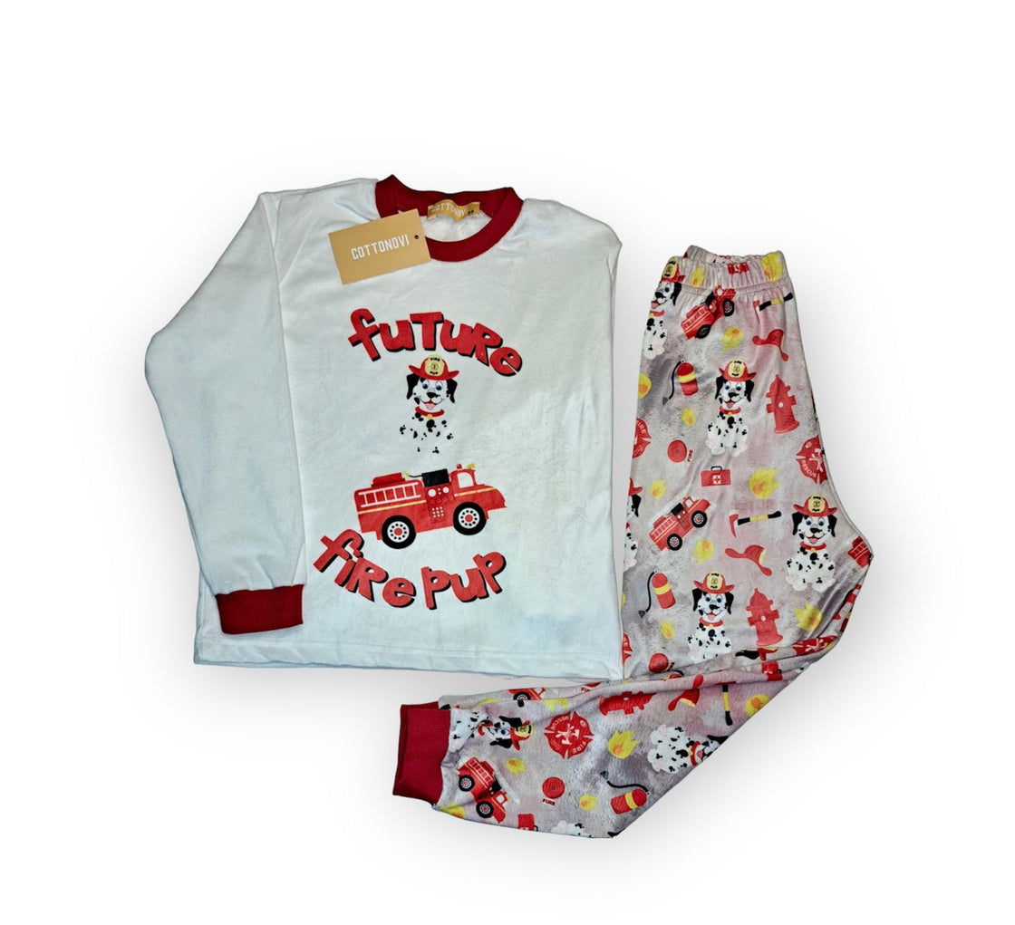Fire Pup Fleece Pyjamas